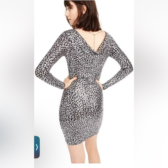 Michael Kors Metallic Leopard Dress NWT NEW REG $125 Medium Cocktail Club - Picture 1 of 13